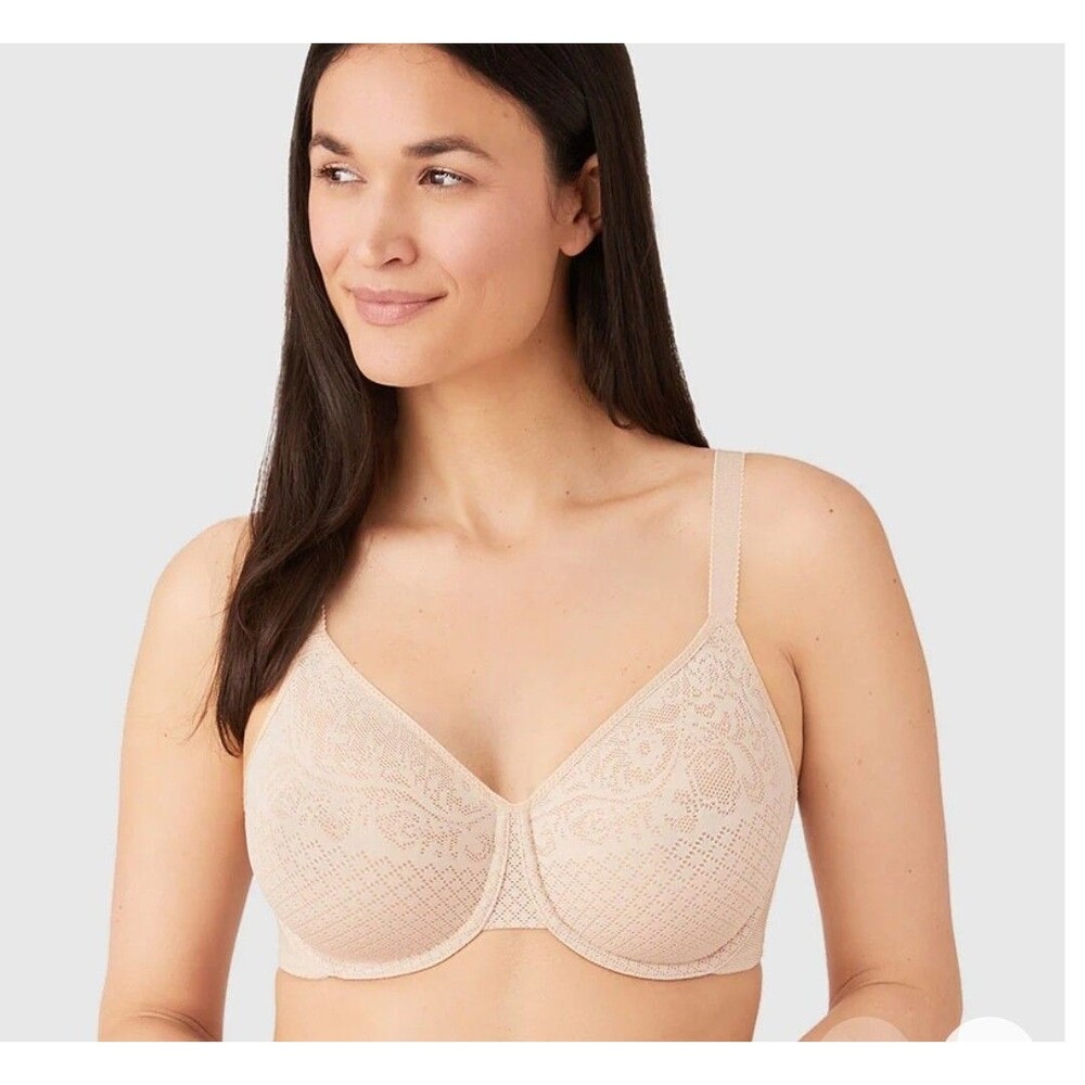 WACOAL 857210 44DDD Visual Effects Minimizer Underwire Full Coverage Beige Bra